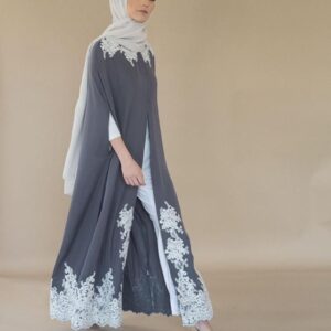 Stylish Open Abaya for Women – Modest Fashion with Matching Hijab